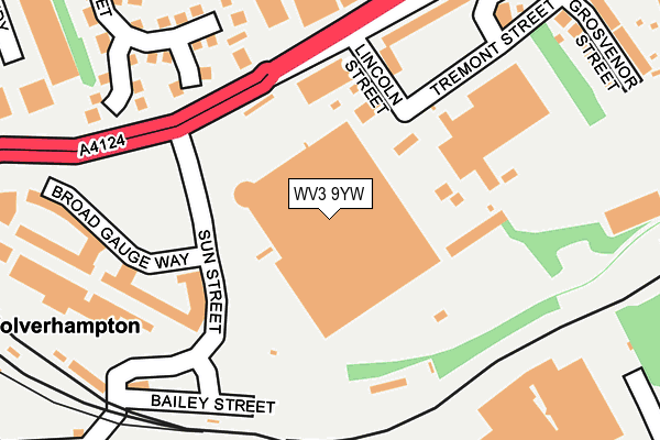 WV3 9YW map - OS OpenMap – Local (Ordnance Survey)