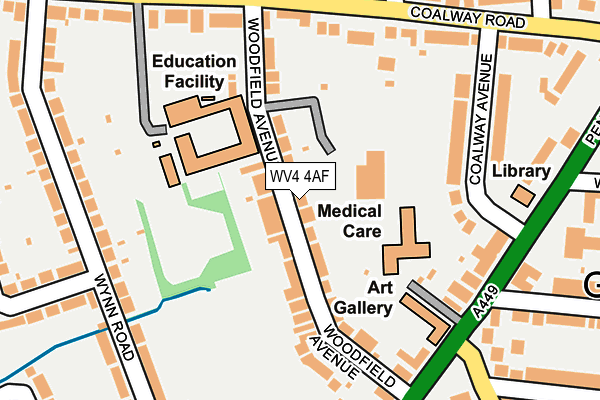 WV4 4AF map - OS OpenMap – Local (Ordnance Survey)