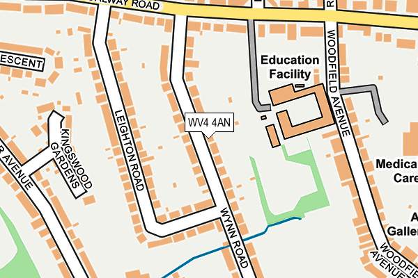 WV4 4AN map - OS OpenMap – Local (Ordnance Survey)