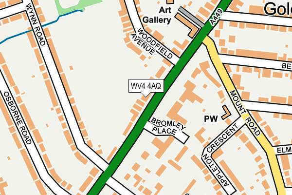 WV4 4AQ map - OS OpenMap – Local (Ordnance Survey)