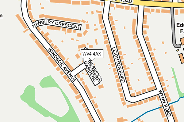 WV4 4AX map - OS OpenMap – Local (Ordnance Survey)