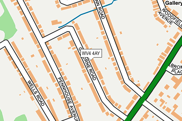WV4 4AY map - OS OpenMap – Local (Ordnance Survey)
