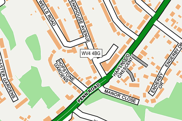 WV4 4BG map - OS OpenMap – Local (Ordnance Survey)