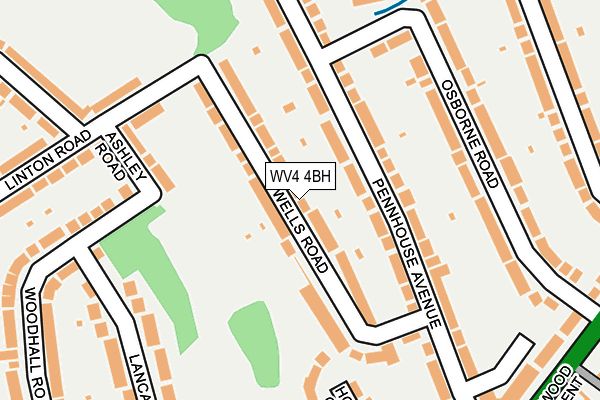WV4 4BH map - OS OpenMap – Local (Ordnance Survey)