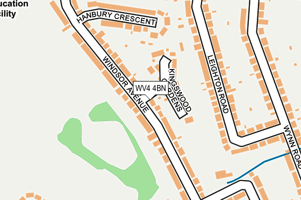 WV4 4BN map - OS OpenMap – Local (Ordnance Survey)