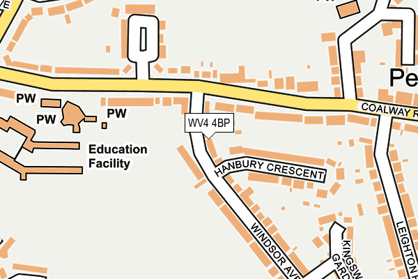 WV4 4BP map - OS OpenMap – Local (Ordnance Survey)