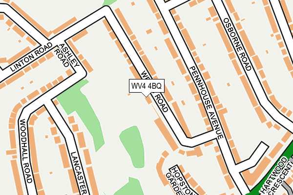 WV4 4BQ map - OS OpenMap – Local (Ordnance Survey)