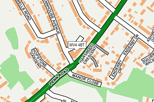 WV4 4BT map - OS OpenMap – Local (Ordnance Survey)