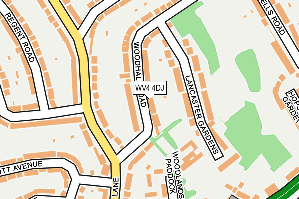 WV4 4DJ map - OS OpenMap – Local (Ordnance Survey)