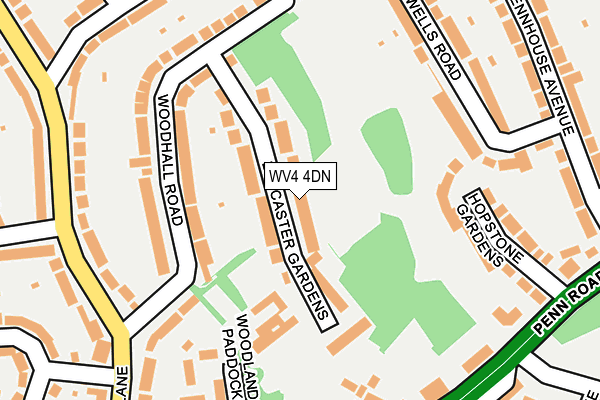WV4 4DN map - OS OpenMap – Local (Ordnance Survey)