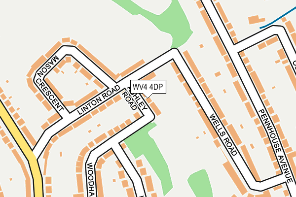 WV4 4DP map - OS OpenMap – Local (Ordnance Survey)