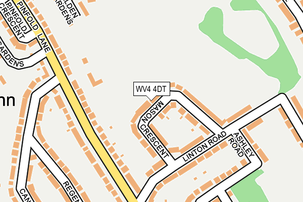 WV4 4DT map - OS OpenMap – Local (Ordnance Survey)