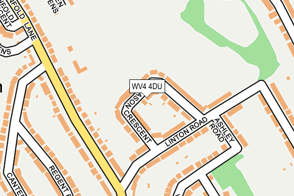 WV4 4DU map - OS OpenMap – Local (Ordnance Survey)