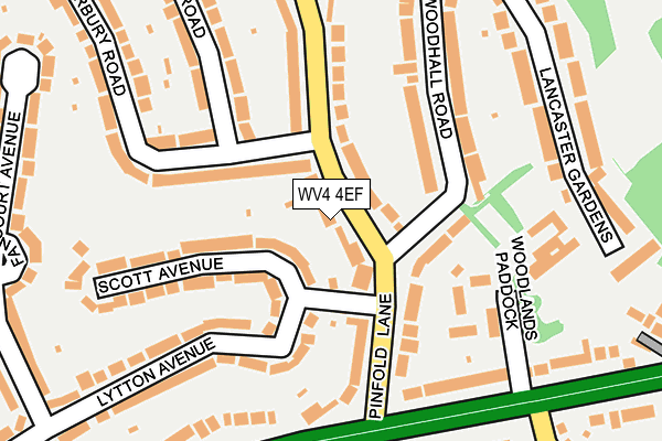 WV4 4EF map - OS OpenMap – Local (Ordnance Survey)
