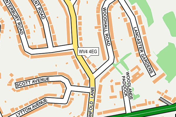 WV4 4EG map - OS OpenMap – Local (Ordnance Survey)