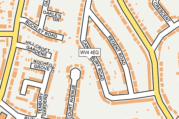 WV4 4EQ map - OS OpenMap – Local (Ordnance Survey)