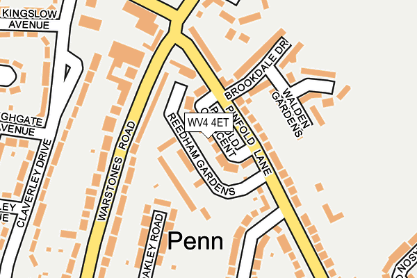 WV4 4ET map - OS OpenMap – Local (Ordnance Survey)