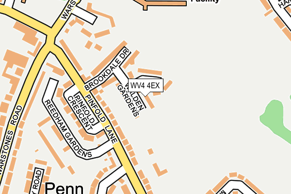 WV4 4EX map - OS OpenMap – Local (Ordnance Survey)