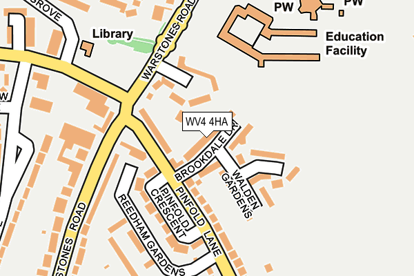 WV4 4HA map - OS OpenMap – Local (Ordnance Survey)