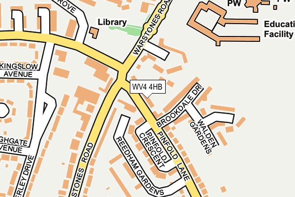 WV4 4HB map - OS OpenMap – Local (Ordnance Survey)
