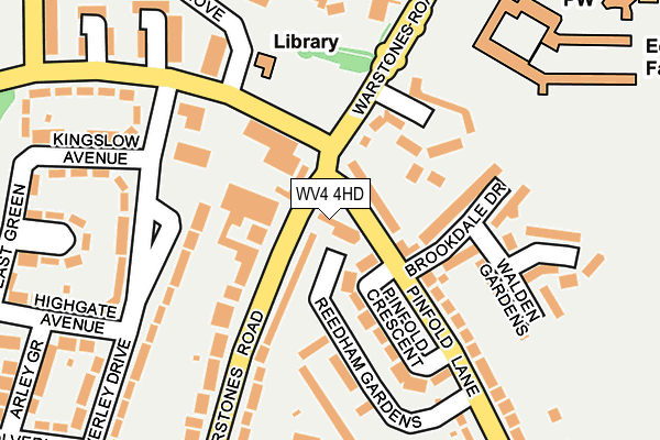 WV4 4HD map - OS OpenMap – Local (Ordnance Survey)