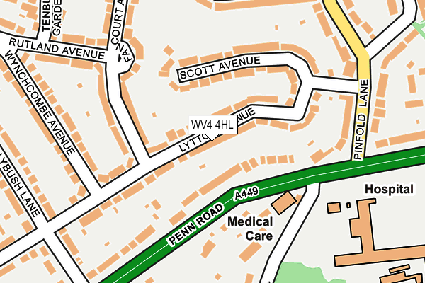 WV4 4HL map - OS OpenMap – Local (Ordnance Survey)