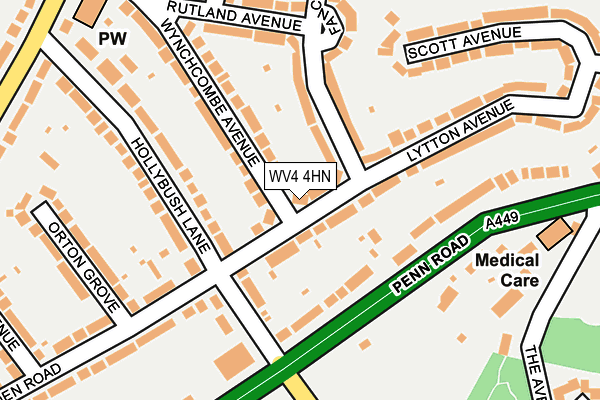 WV4 4HN map - OS OpenMap – Local (Ordnance Survey)