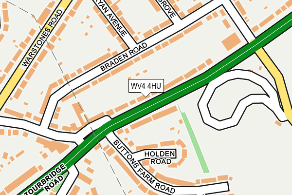 WV4 4HU map - OS OpenMap – Local (Ordnance Survey)