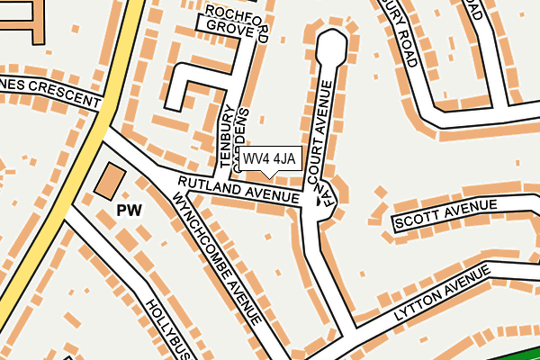 WV4 4JA map - OS OpenMap – Local (Ordnance Survey)
