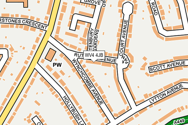 WV4 4JB map - OS OpenMap – Local (Ordnance Survey)