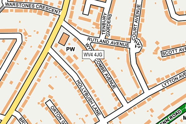 WV4 4JG map - OS OpenMap – Local (Ordnance Survey)