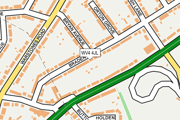 WV4 4JL map - OS OpenMap – Local (Ordnance Survey)