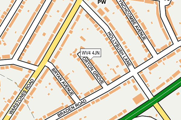 WV4 4JN map - OS OpenMap – Local (Ordnance Survey)