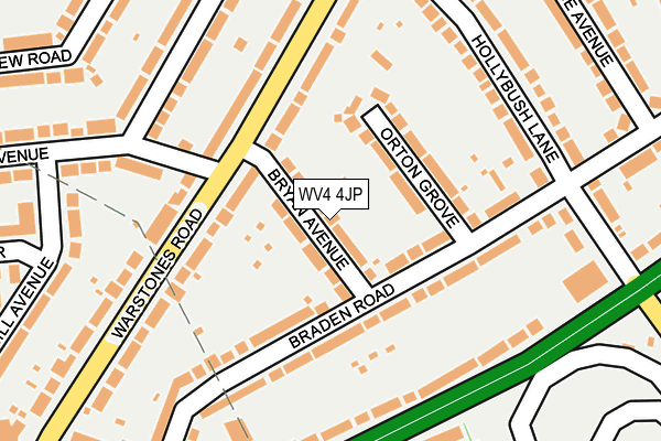 WV4 4JP map - OS OpenMap – Local (Ordnance Survey)