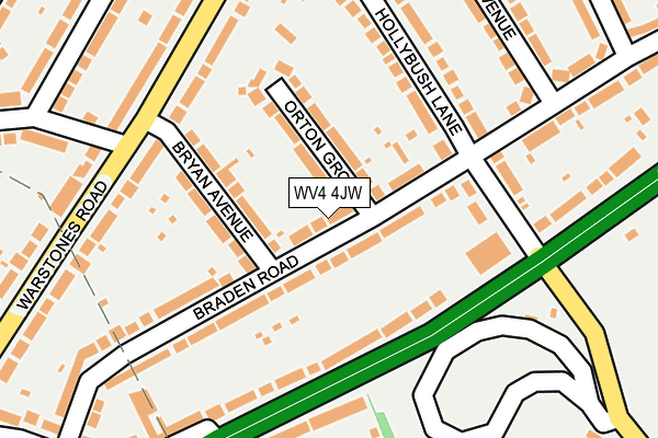 WV4 4JW map - OS OpenMap – Local (Ordnance Survey)