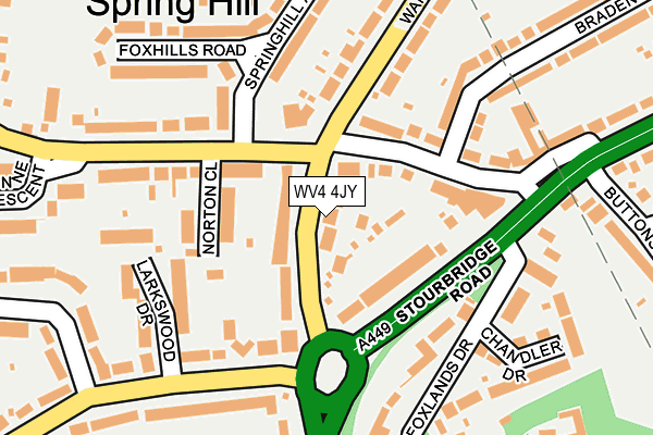 WV4 4JY map - OS OpenMap – Local (Ordnance Survey)
