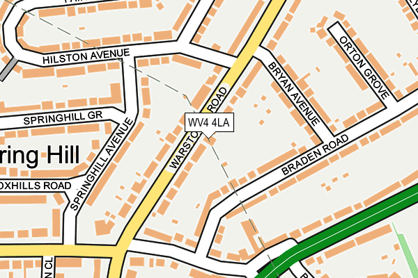 WV4 4LA map - OS OpenMap – Local (Ordnance Survey)