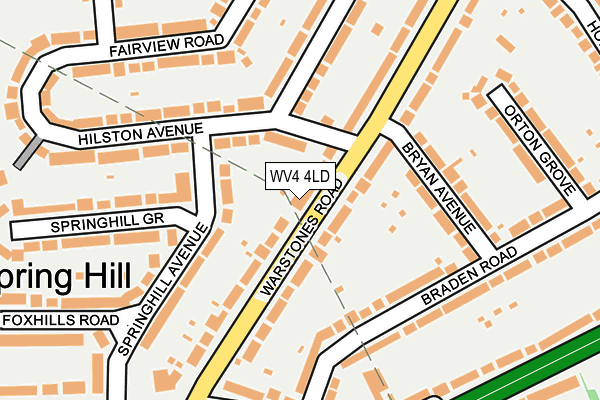 WV4 4LD map - OS OpenMap – Local (Ordnance Survey)