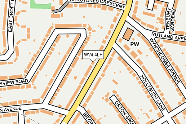 WV4 4LF map - OS OpenMap – Local (Ordnance Survey)