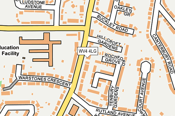 WV4 4LG map - OS OpenMap – Local (Ordnance Survey)