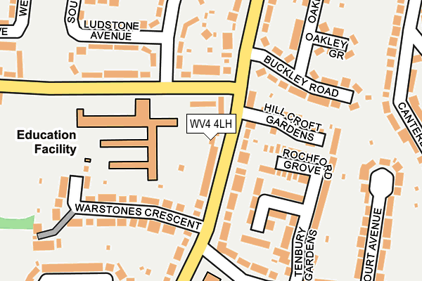 WV4 4LH map - OS OpenMap – Local (Ordnance Survey)