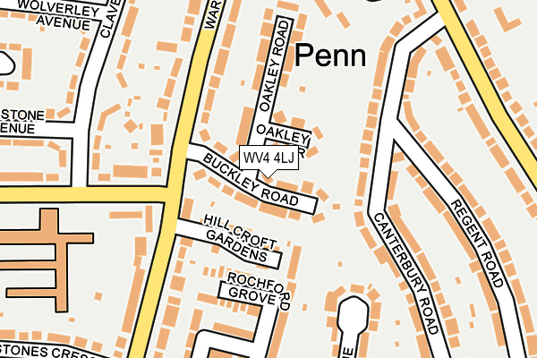 WV4 4LJ map - OS OpenMap – Local (Ordnance Survey)