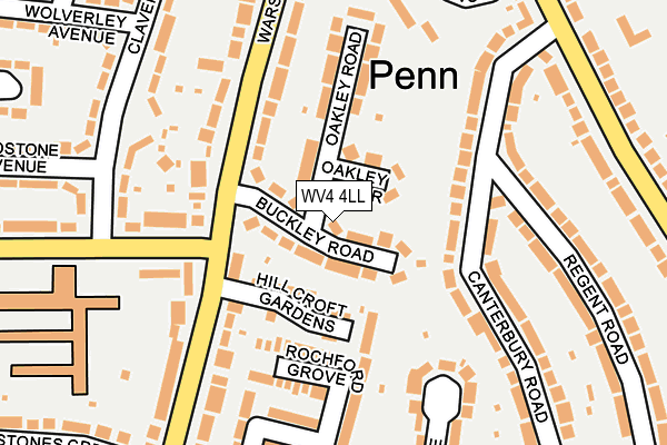 WV4 4LL map - OS OpenMap – Local (Ordnance Survey)