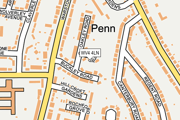 WV4 4LN map - OS OpenMap – Local (Ordnance Survey)