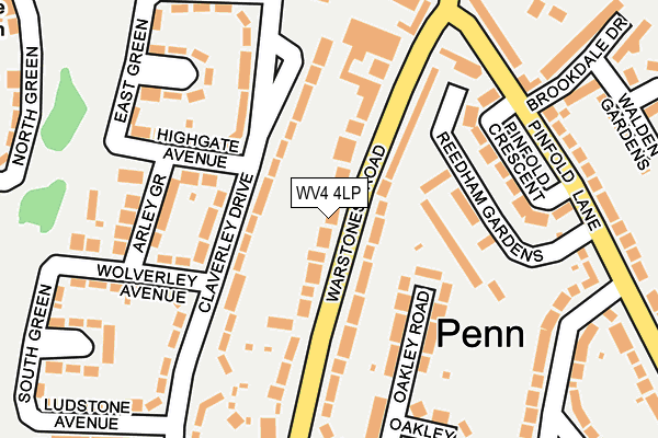 WV4 4LP map - OS OpenMap – Local (Ordnance Survey)