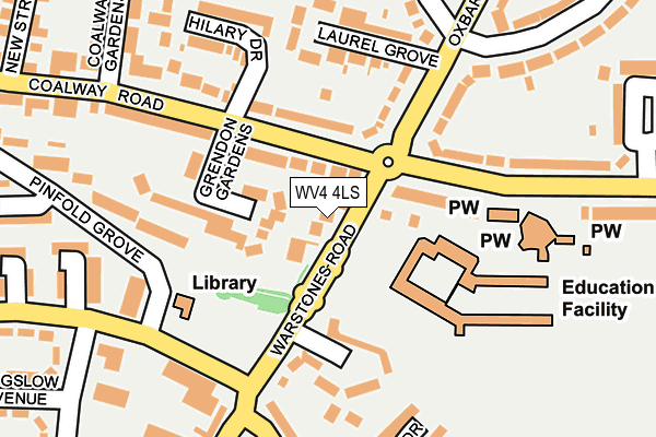 WV4 4LS map - OS OpenMap – Local (Ordnance Survey)