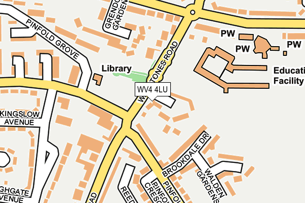 WV4 4LU map - OS OpenMap – Local (Ordnance Survey)