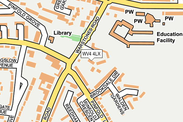 WV4 4LX map - OS OpenMap – Local (Ordnance Survey)