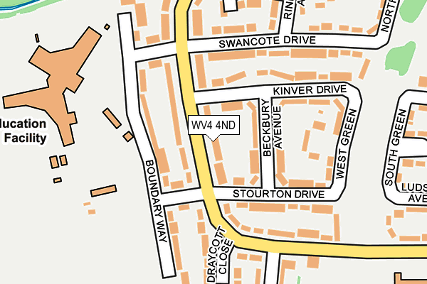 WV4 4ND map - OS OpenMap – Local (Ordnance Survey)