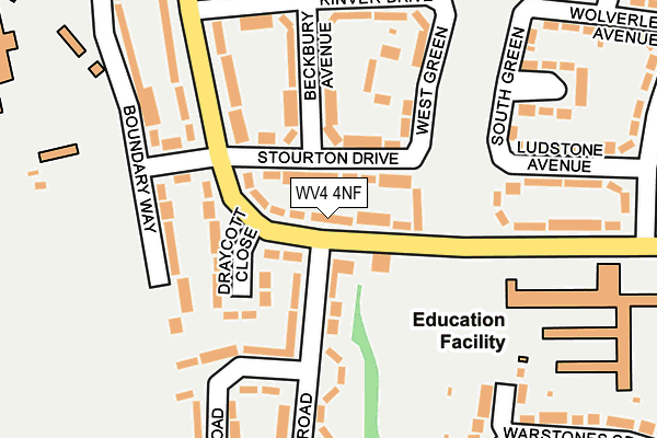 WV4 4NF map - OS OpenMap – Local (Ordnance Survey)